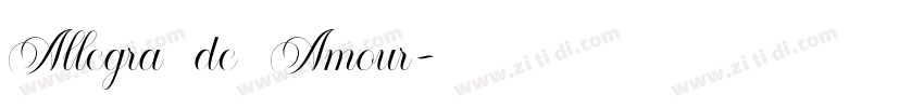 Allegra de Amour字体转换